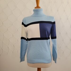 Tommy Hilfiger Color Block Turtleneck Sweater • Size Medium